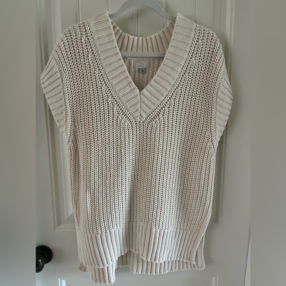 Cream oversized sweater vest from Target